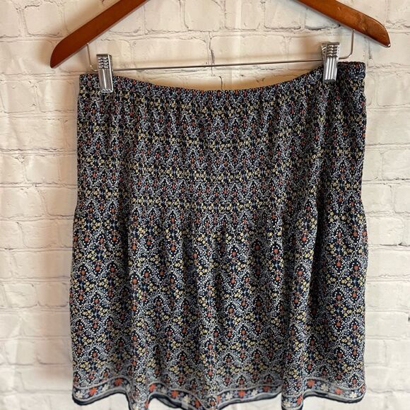 Max Studio Blue Floral Skirt Large - Picture 4 of 4